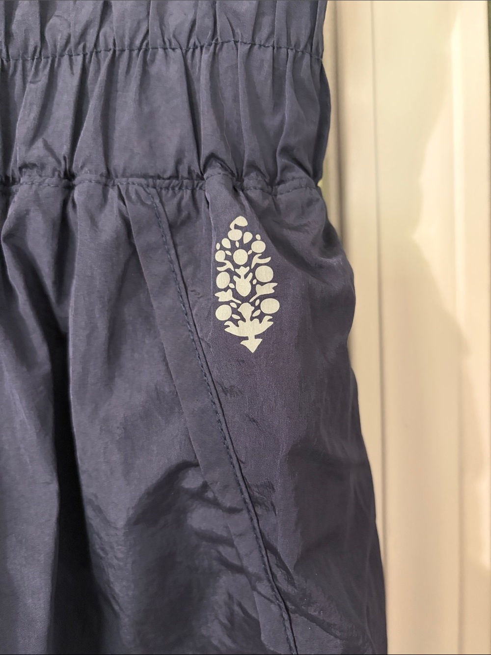 NWOT Free People The Way Home Shorts Size Large Navy Elastic Waist Activewear - Picture 2 of 5